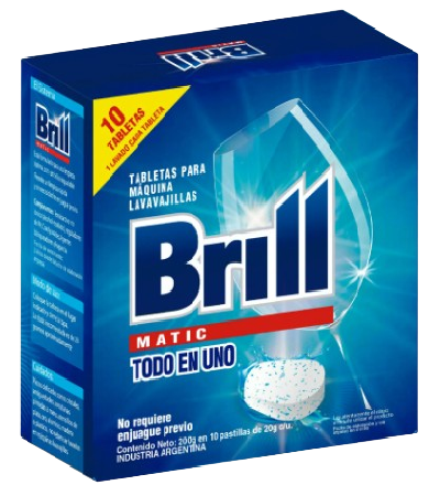 Imagen del producto Tableta Lavavajillas Todo en Uno Brill Matic 320 Grs