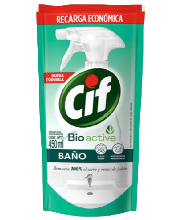 Imagen del producto Limpiador para baño CIF Bioactive 450 ml